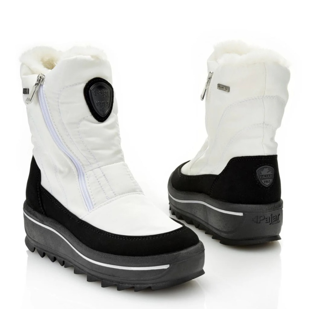 Pajar White and Black Winter Boots